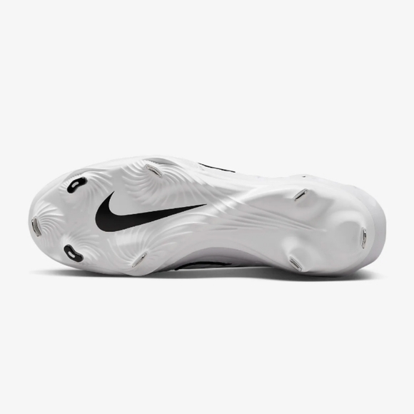 NWOB Nike Alpha Huarache NXT Metal Baseball Cleats White Black Gray - Picture 9 of 16